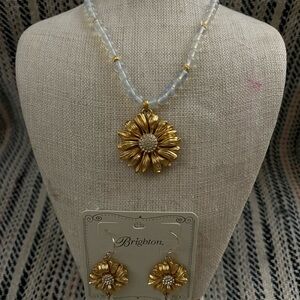 Brighton Gold Daisy Dee beaded/crystal  Necklace, Bracelet, Bracelet NWT $304